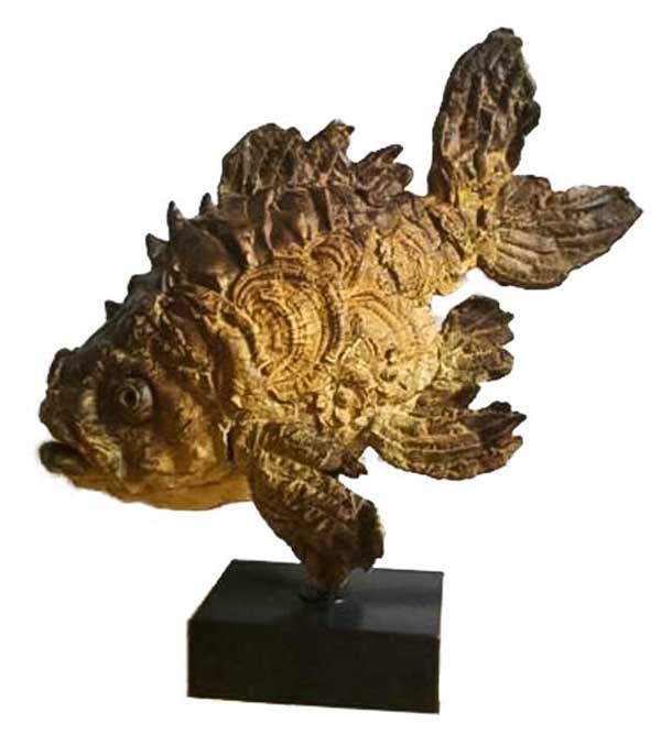 Pieter Vanden Daele Bronze Fisch „Valerius“ in Darmstadt